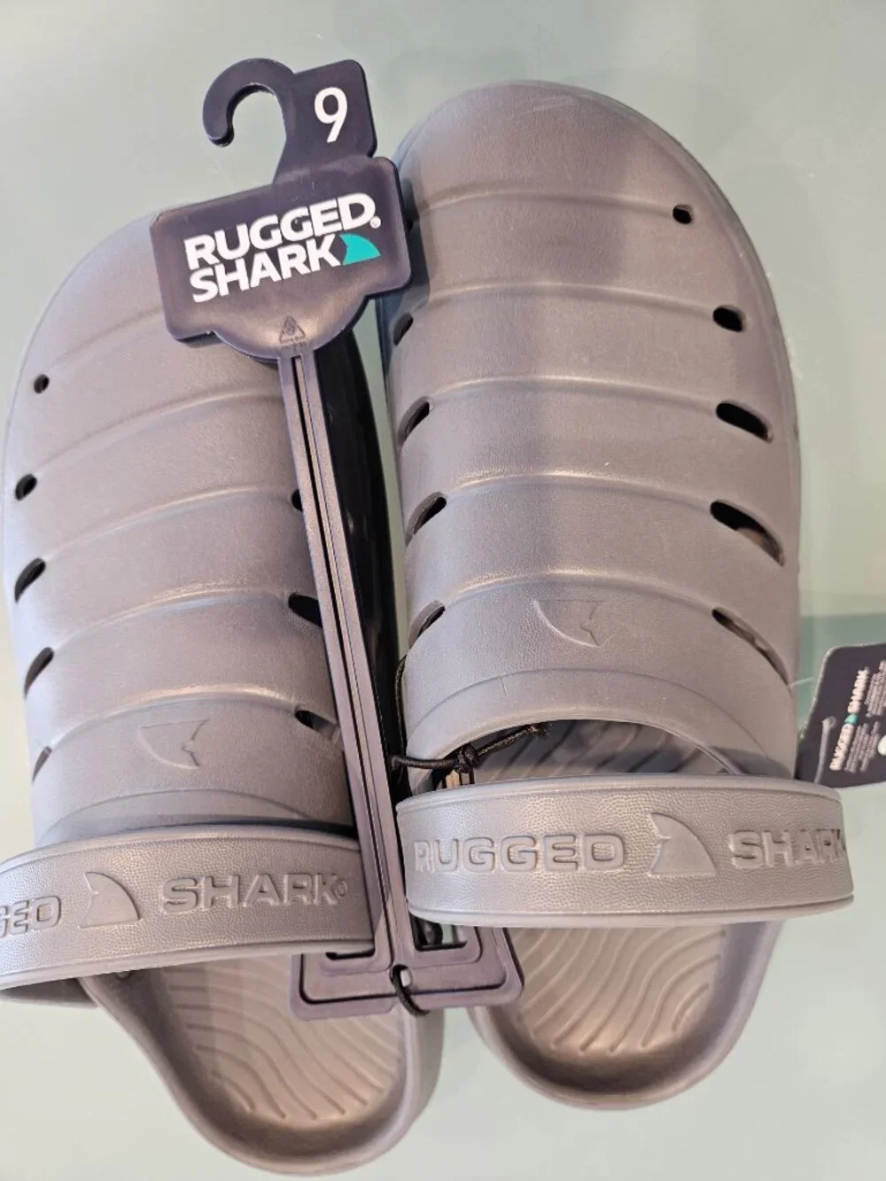 Rugged Shark Mans Clog Shoes Size 9 NWT Gray